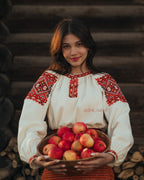 Вишита сукня "Закарпатська (2)"(молочна)