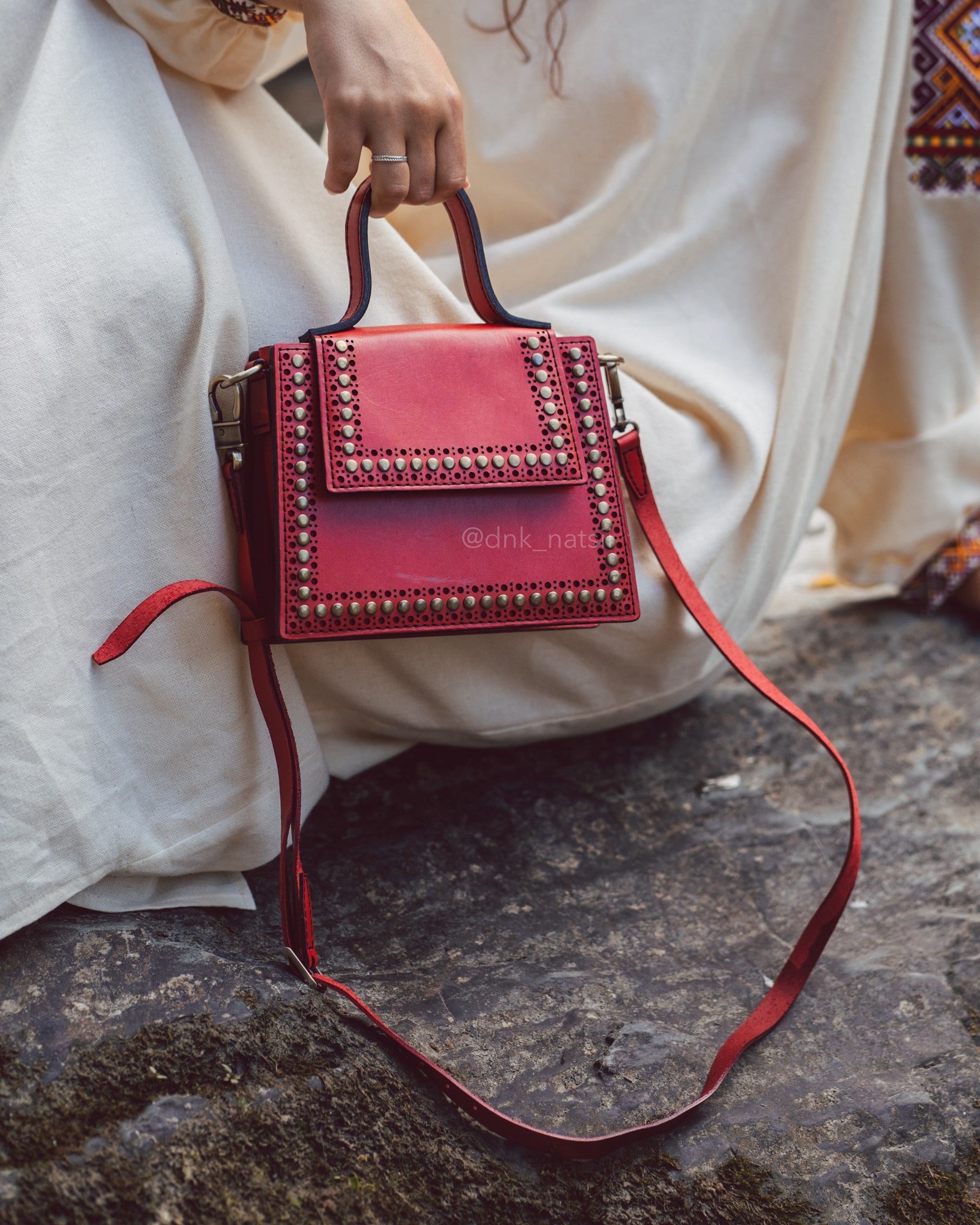 Етносумка " Табівка" червоний лак