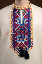 Men's Vyshyvanka "Verkhovynka" (milky-white)