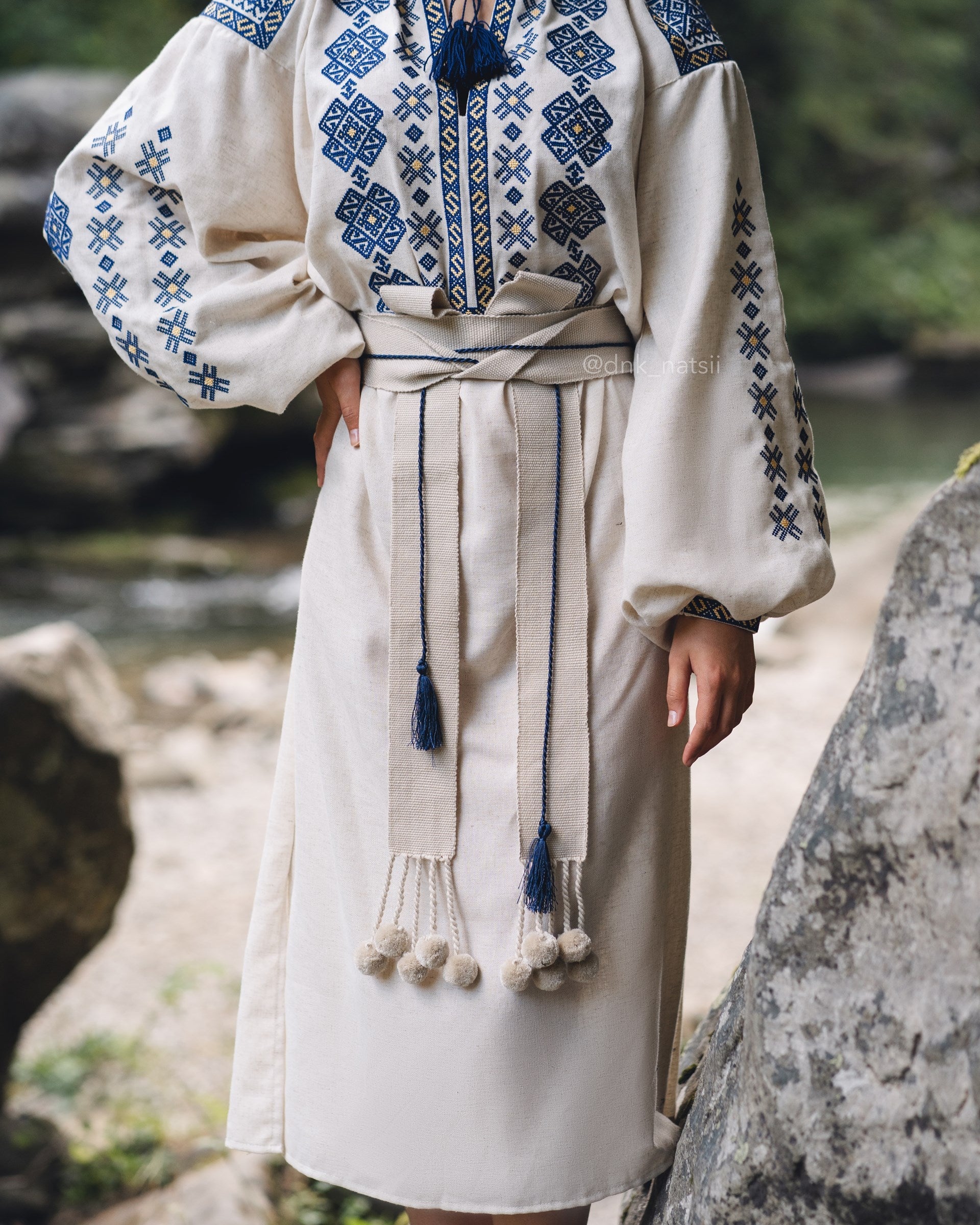 Вишита сукня "Черемош (2)"(бежева)