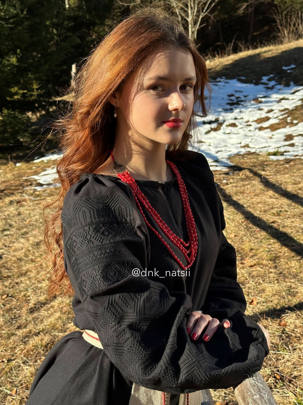 Вишита сукня "Десна (2)"(чорна) - Інтернет-Магазин вишиванок ДНК Нації