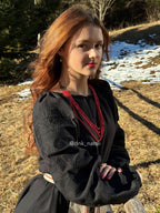 Вишита сукня "Десна (2)"(чорна) - Інтернет-Магазин вишиванок ДНК Нації