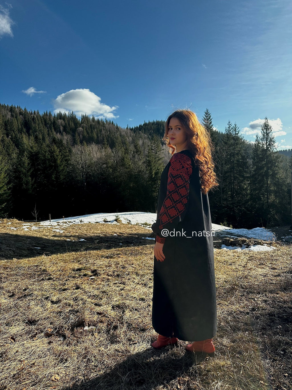 Вишита сукня "Княжа (4)"(чорна)