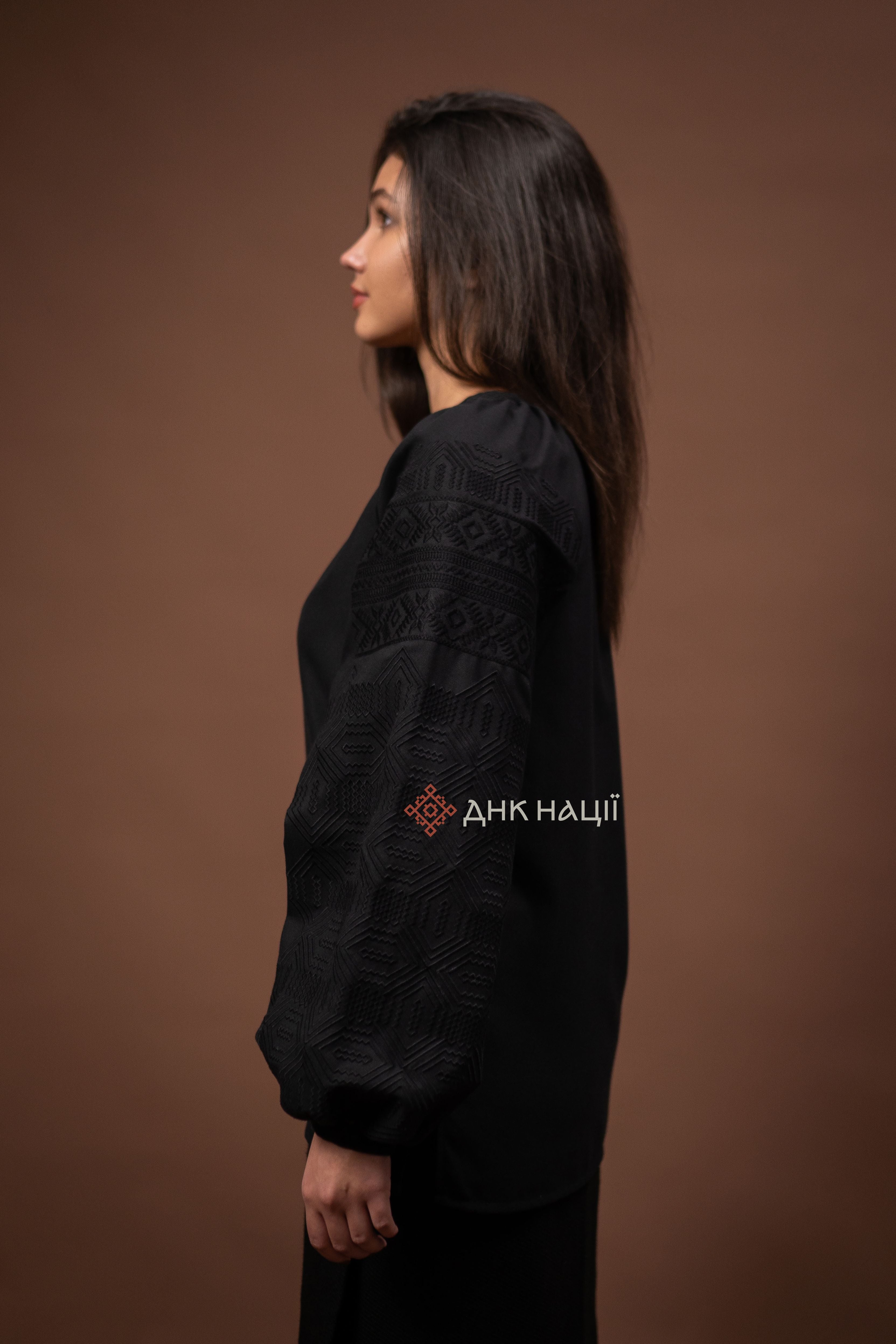 Women’s Embroidered Blouse “Desna (2)” (Black)