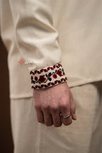 Men’s Embroidered Shirt “Zlahoda (2)” (Beige)