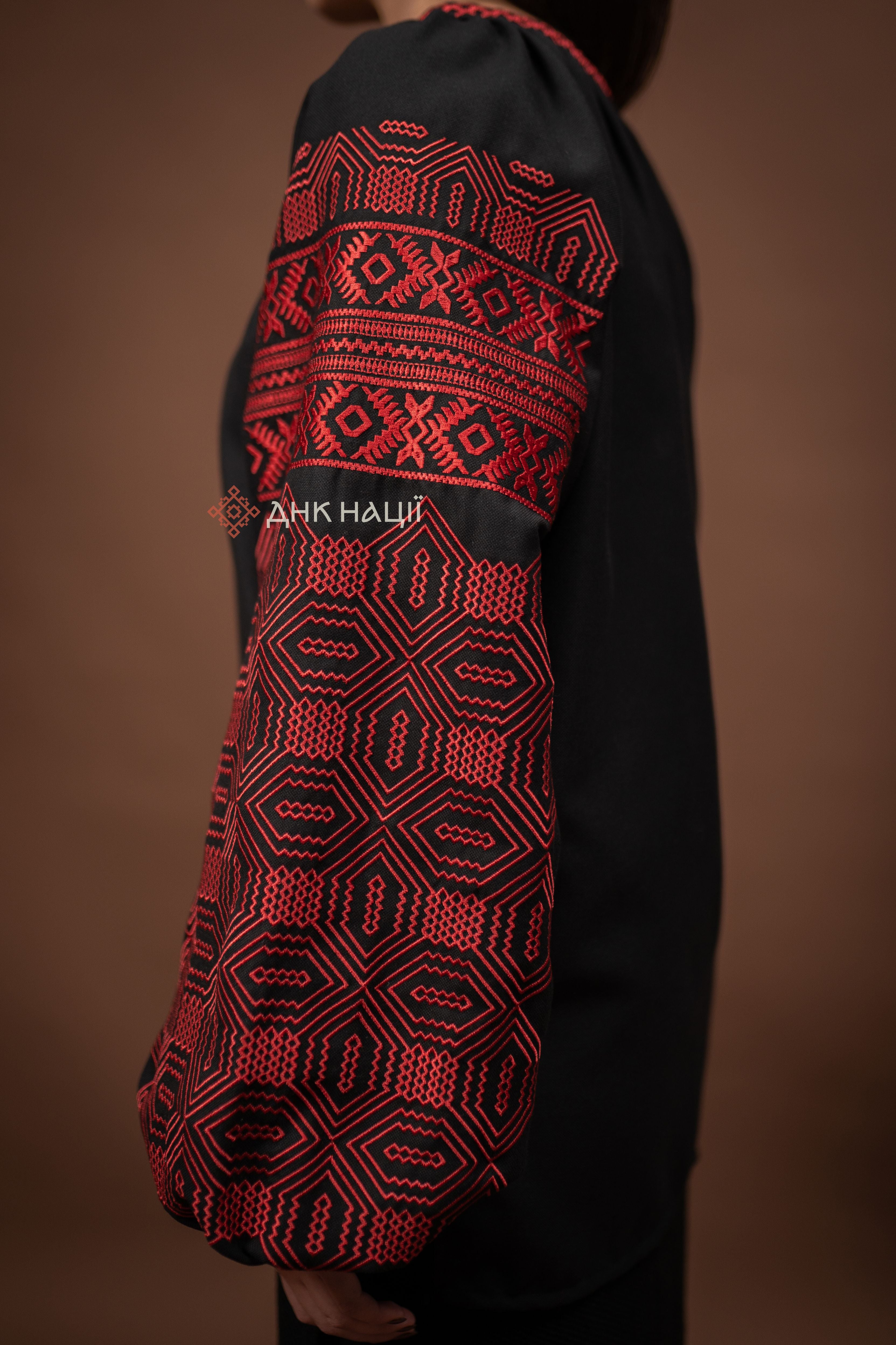 Women’s Embroidered Blouse “Desna (4)” (Black)