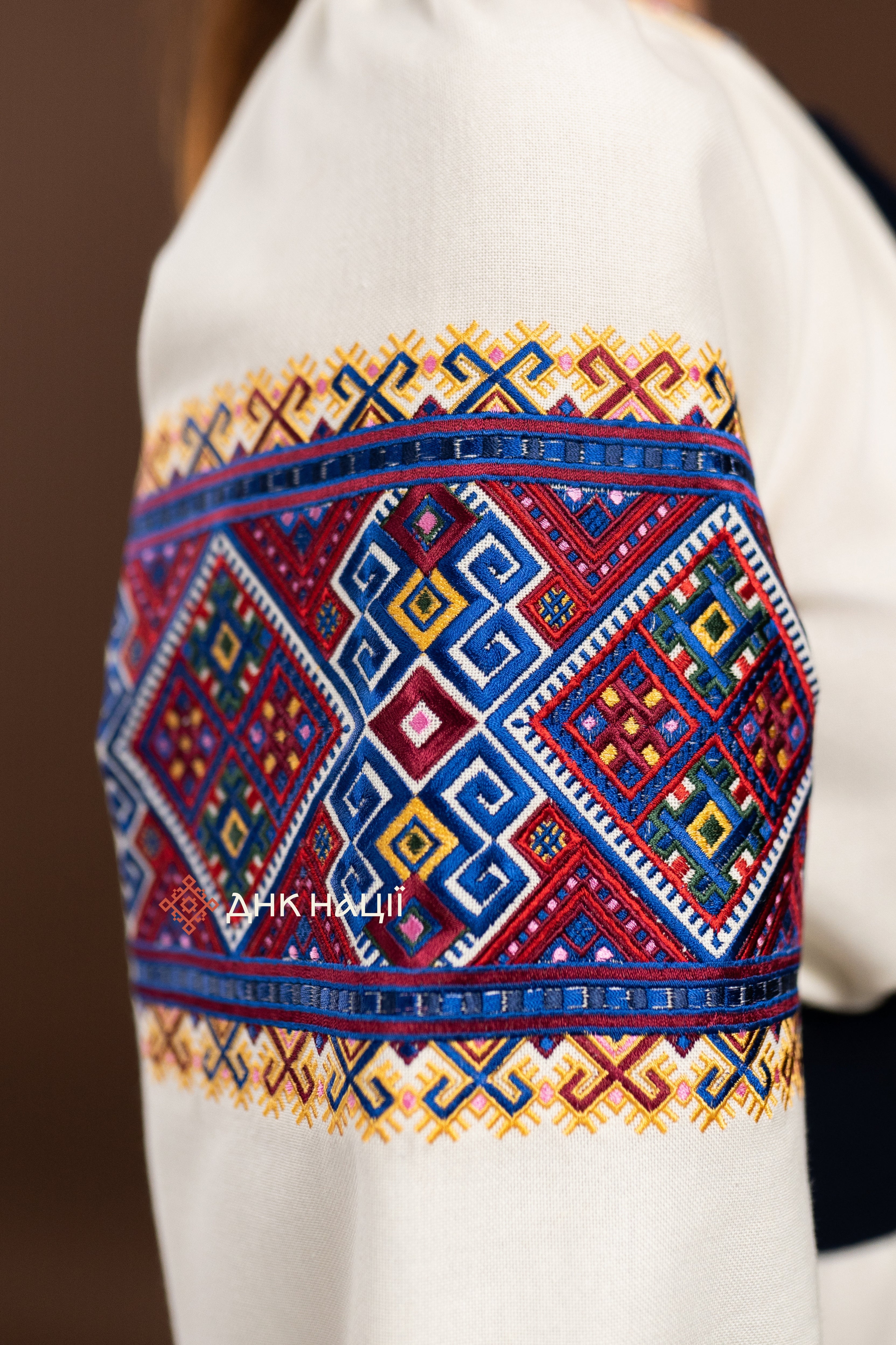 Embroidered Dress "Verkhovynka" (milky-white)