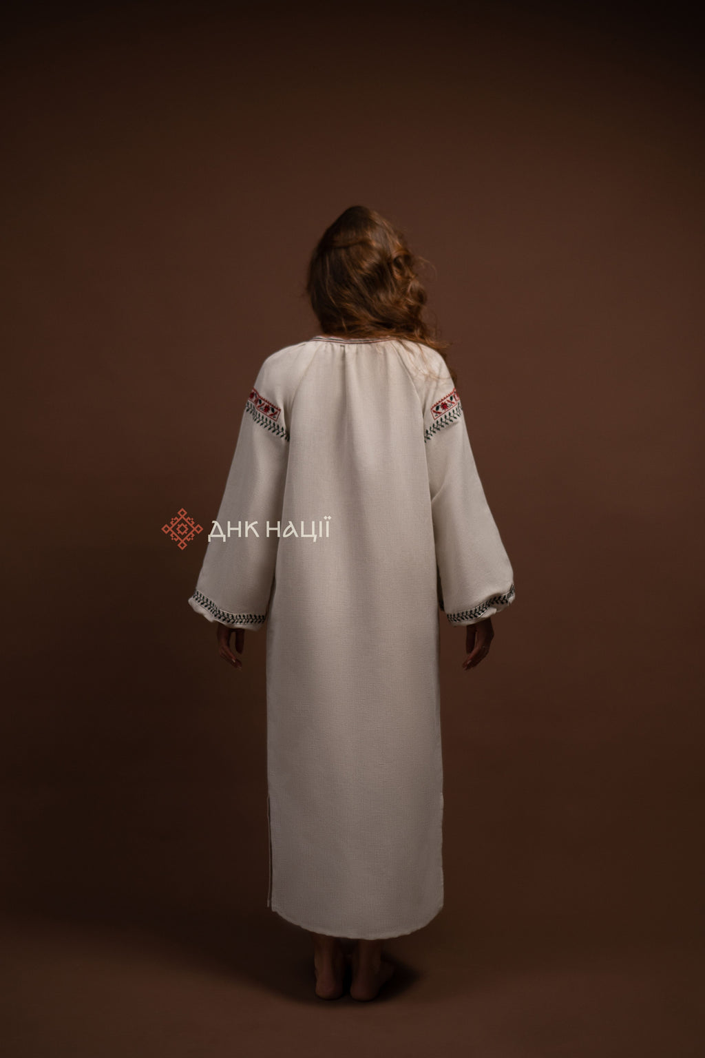 Embroidered Dress “Okrasa (1)” (Gray)