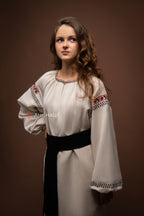 Embroidered Dress “Okrasa (1)” (Gray)