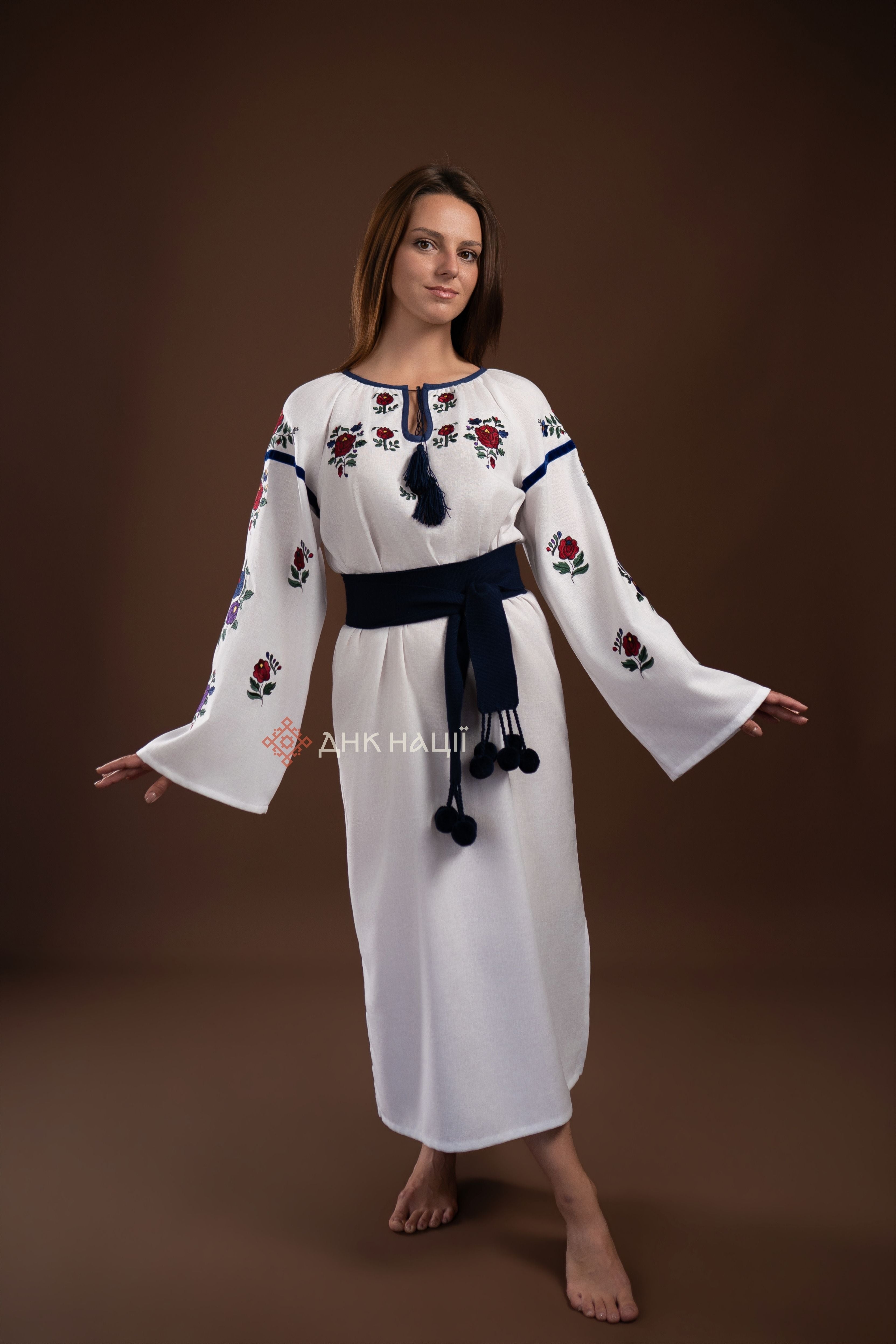 Вишита сукня "Ружа"(біла)