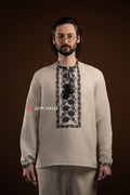 Men's Vyshyvanka "Zakvitchana (1)" (grey)