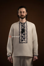 Men's Vyshyvanka "Zakvitchana (1)" (grey)