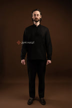 Men's Vyshyvanka "Desna (2)" (black)