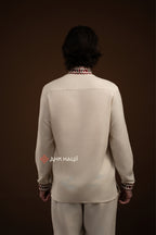 Men’s Embroidered Shirt “Zlahoda (2)” (Beige)
