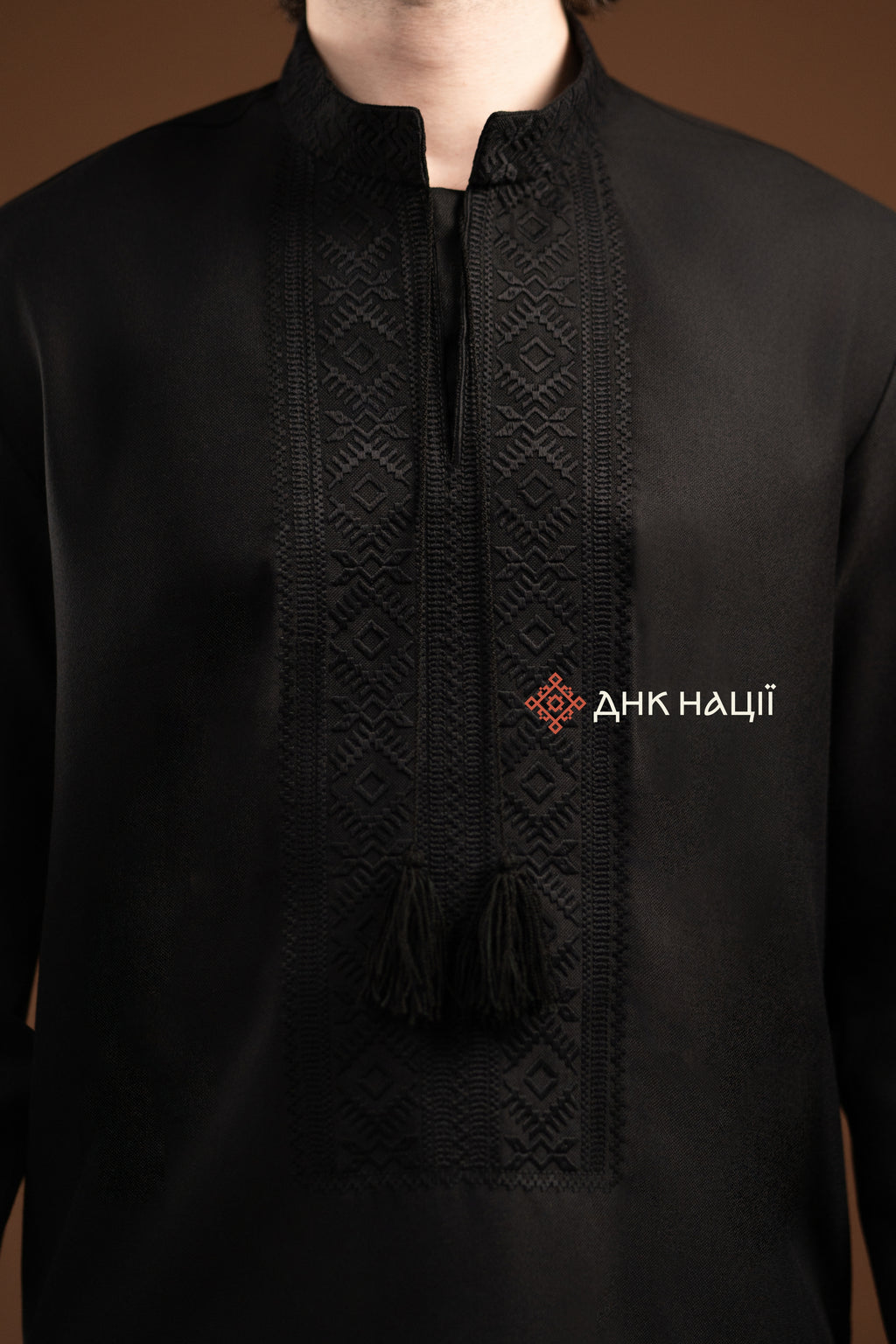 Men's Vyshyvanka "Desna (2)" (black)
