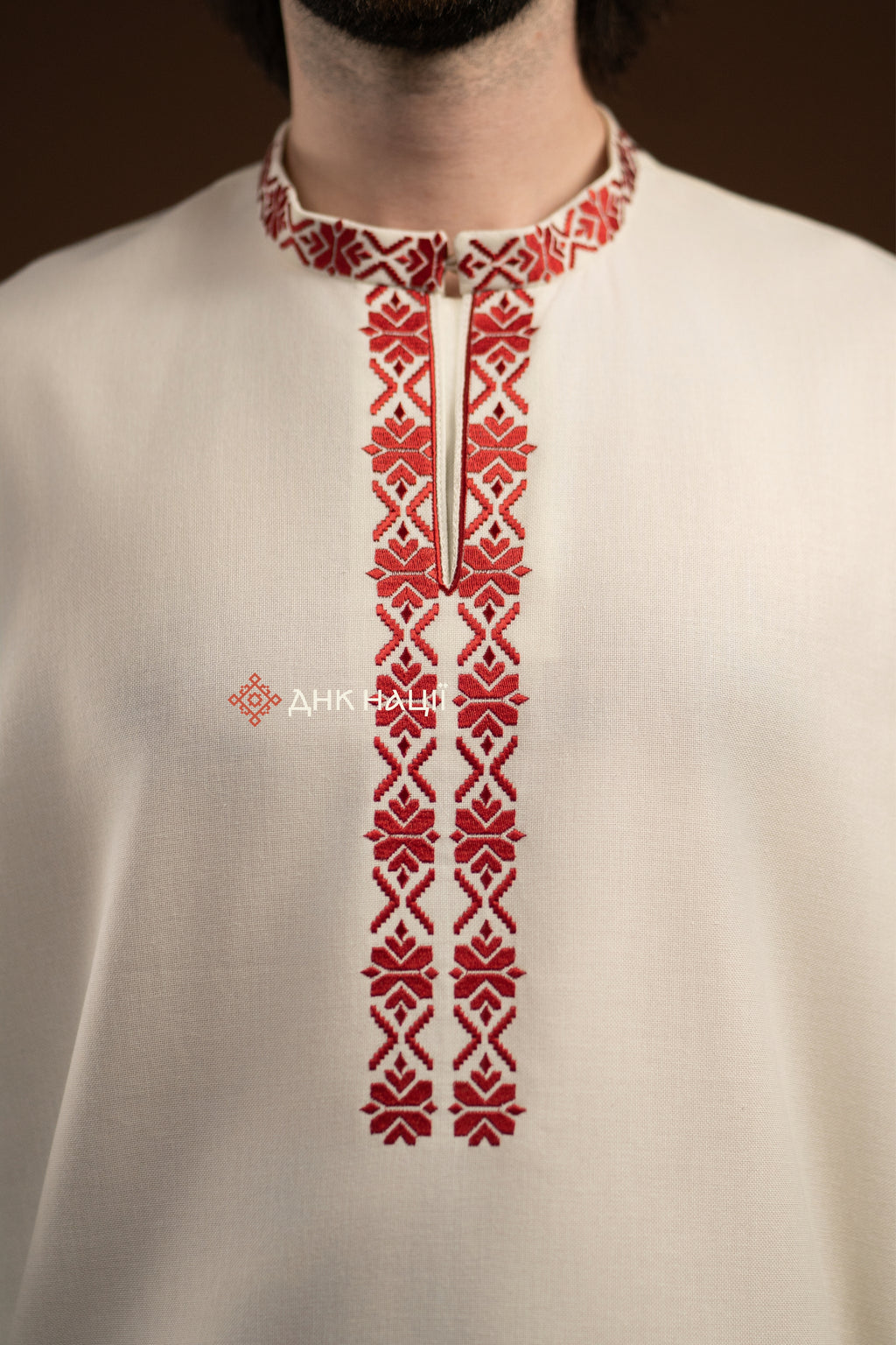 Men's Vyshyvanka "Knyazha (1)" (milky-white)