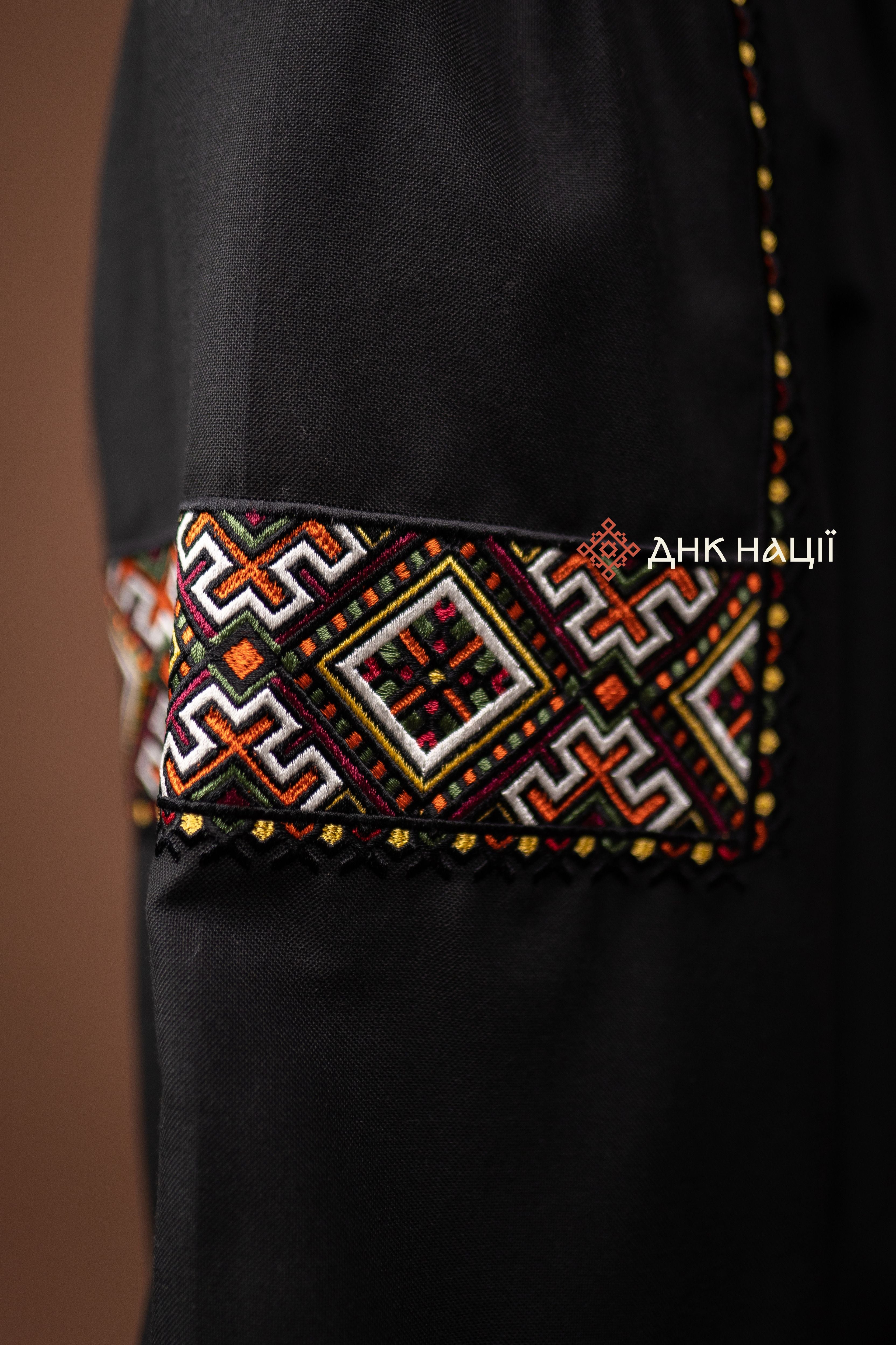 Women’s Embroidered Blouse “Dobrobut (2)” (Black)