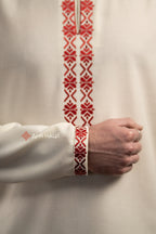 Men's Vyshyvanka "Knyazha (1)" (milky-white)
