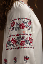 Вишиванка жіноча "Ликерія"(молочна)