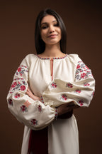 Вишита сукня "Ликерія"(молочна)