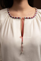 Вишита сукня "Ликерія"(молочна)