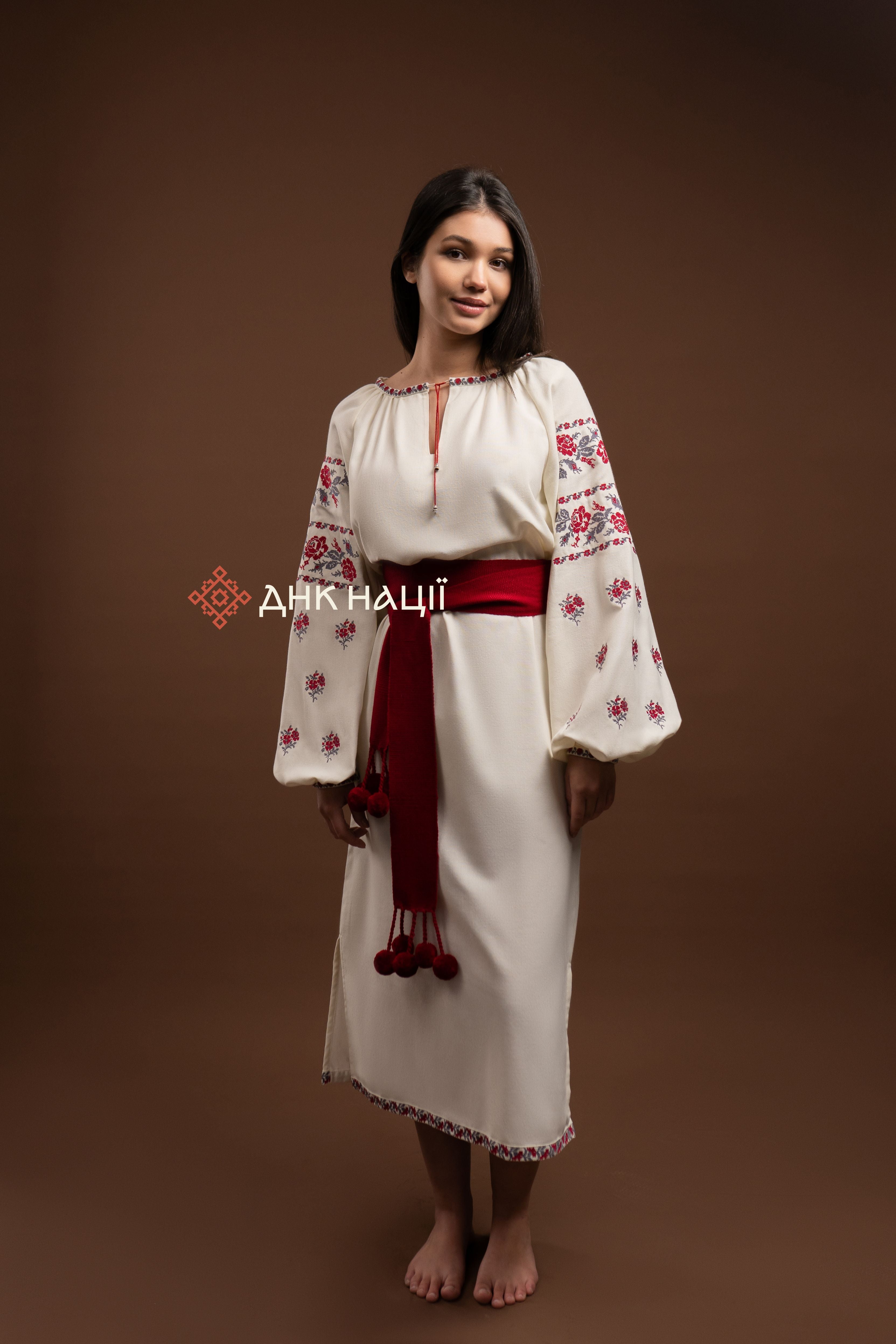 Вишита сукня "Ликерія"(молочна)