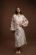 Вишита сукня "Ликерія"(молочна)