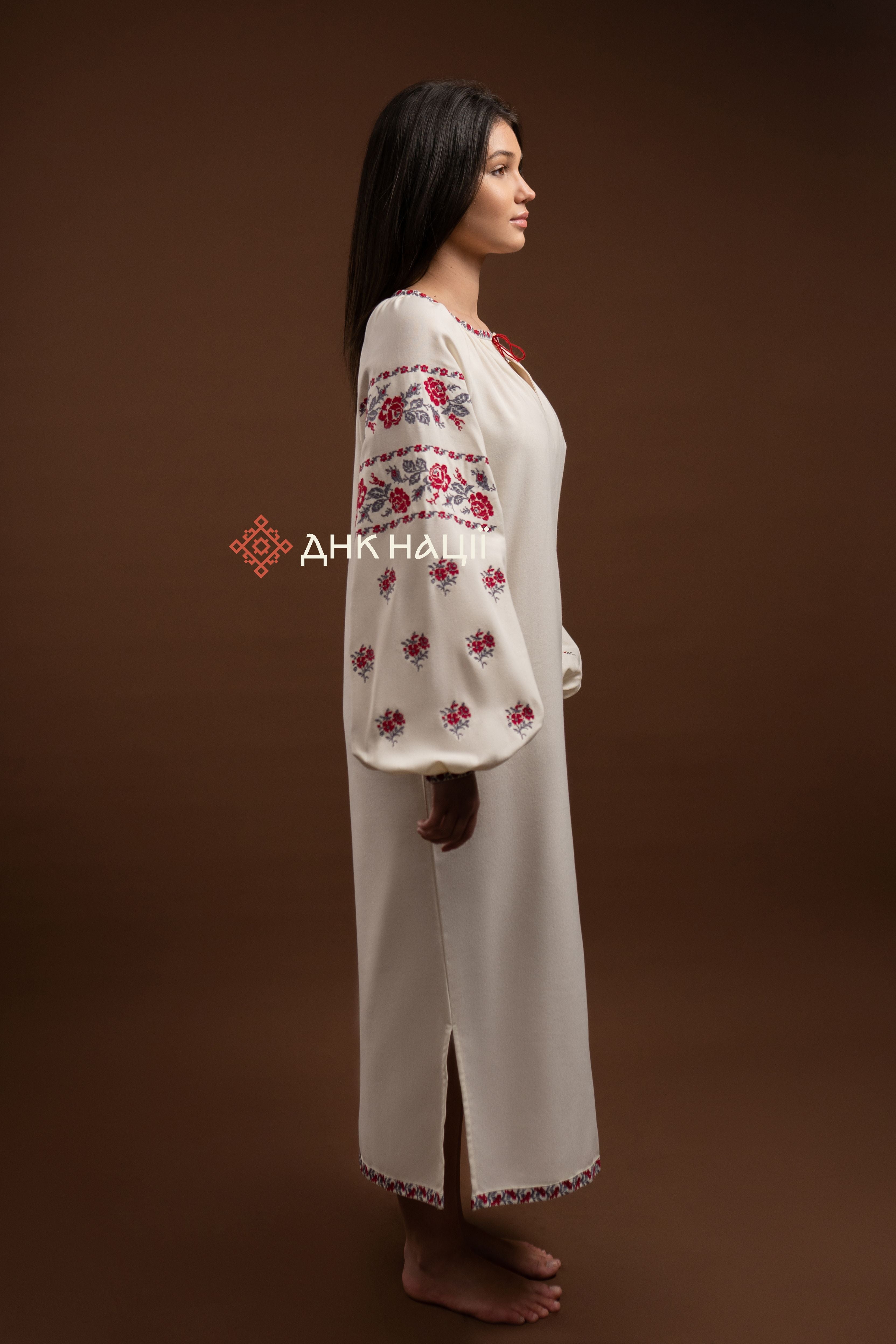 Вишита сукня "Ликерія"(молочна)