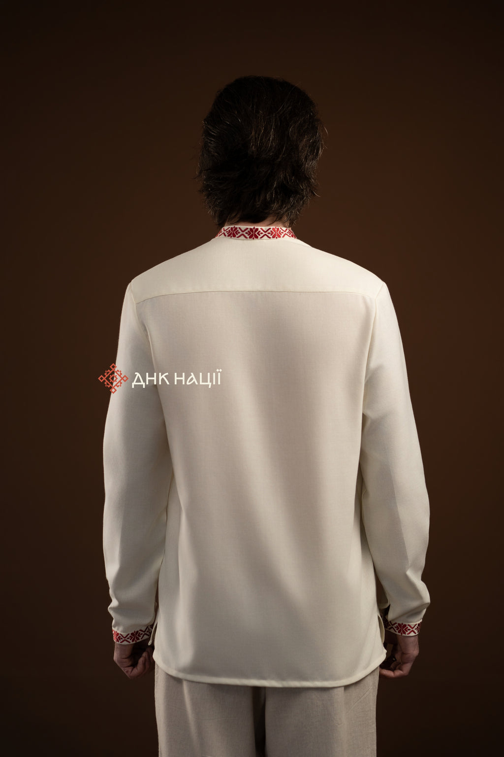 Men's Vyshyvanka "Knyazha (1)" (milky-white)