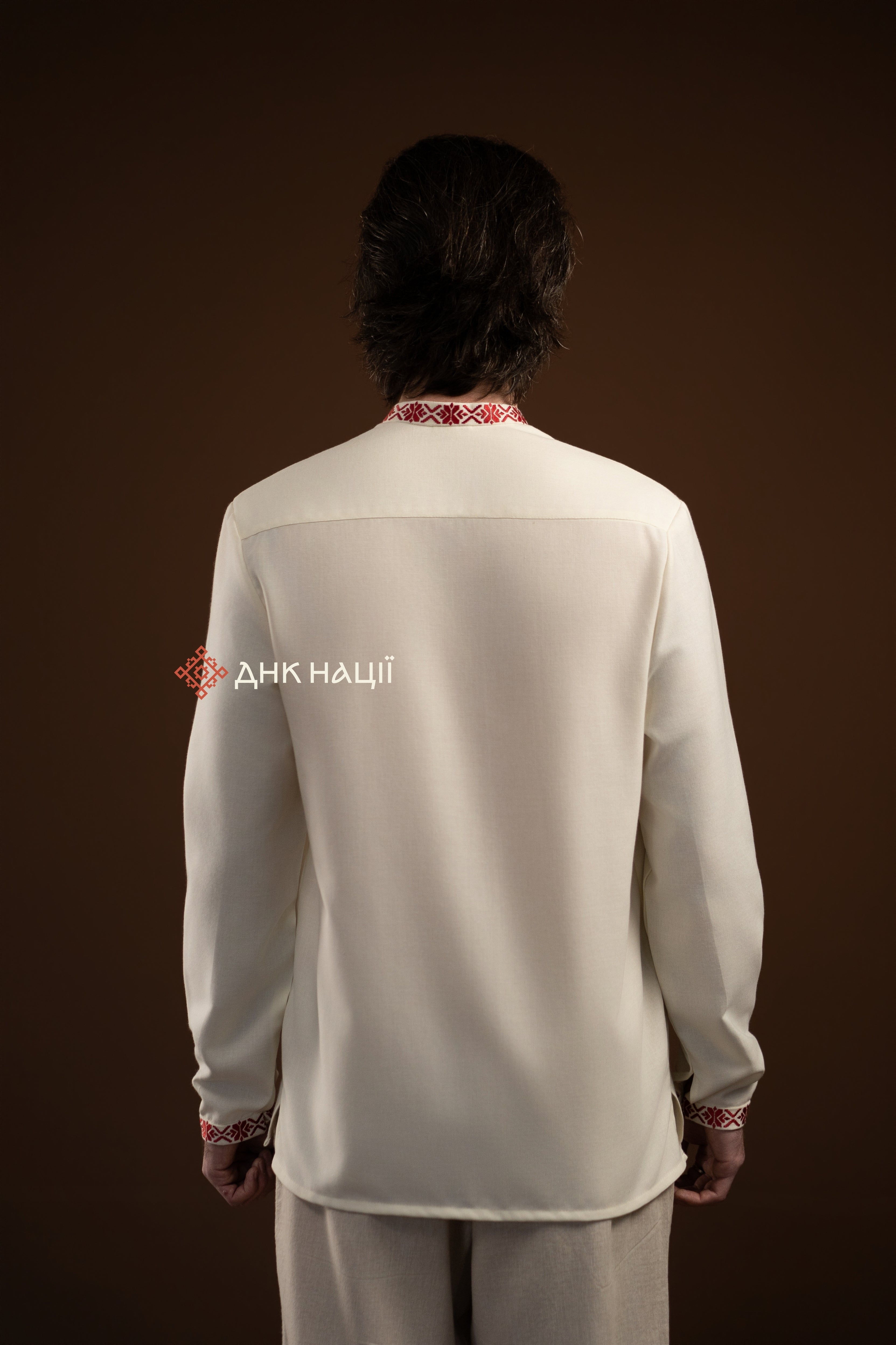 Men's Vyshyvanka "Knyazha (1)" (milky-white)