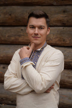 Вишиванка чоловіча "Черемош (2)"(бежева)