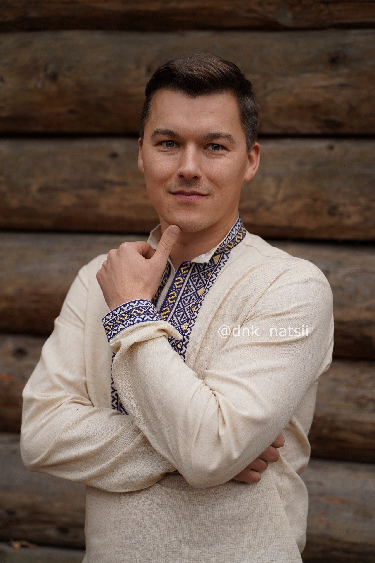 Вишиванка чоловіча "Черемош (2)"(бежева)