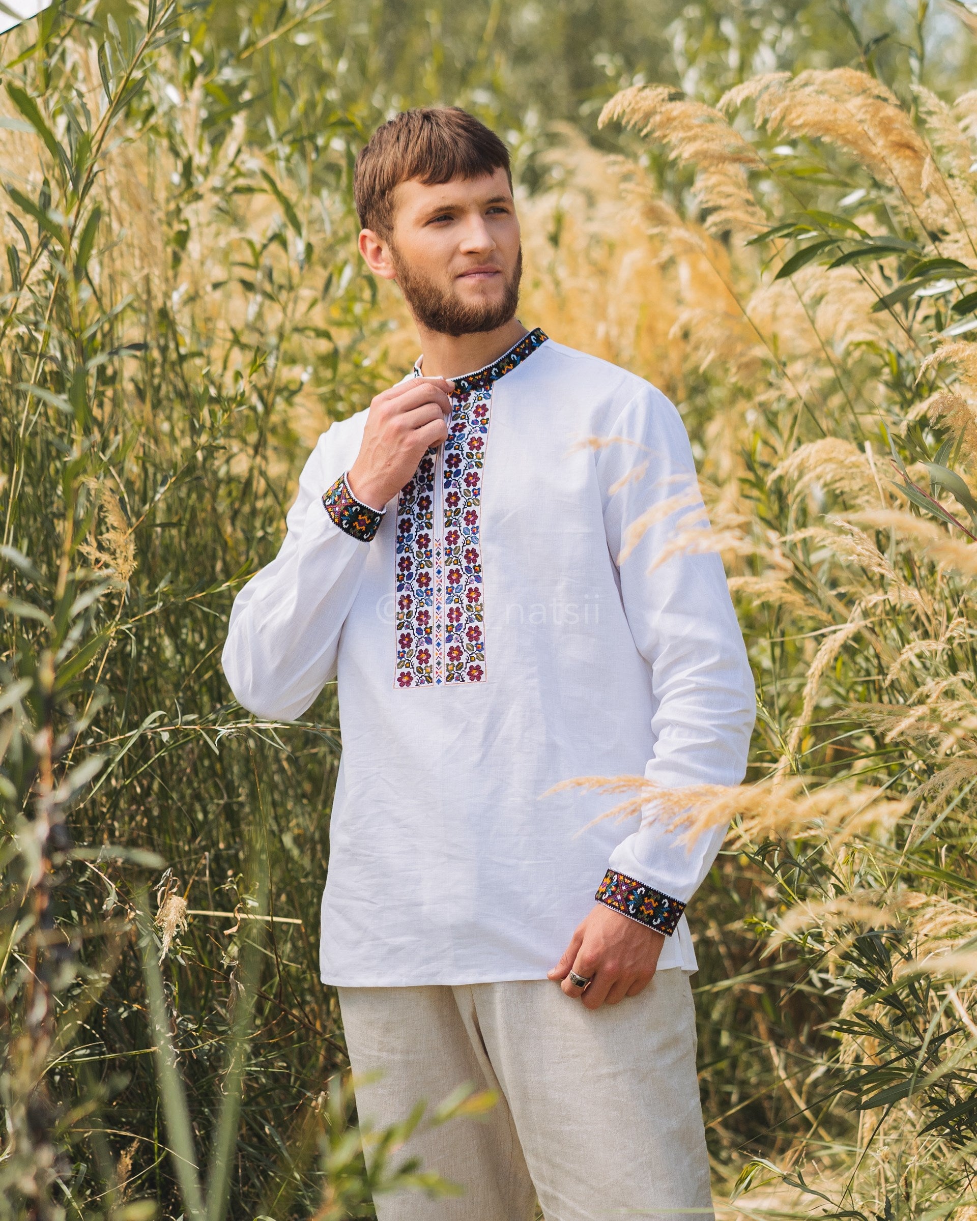 Вишиванка чоловіча "Кокетка (1)"(біла)