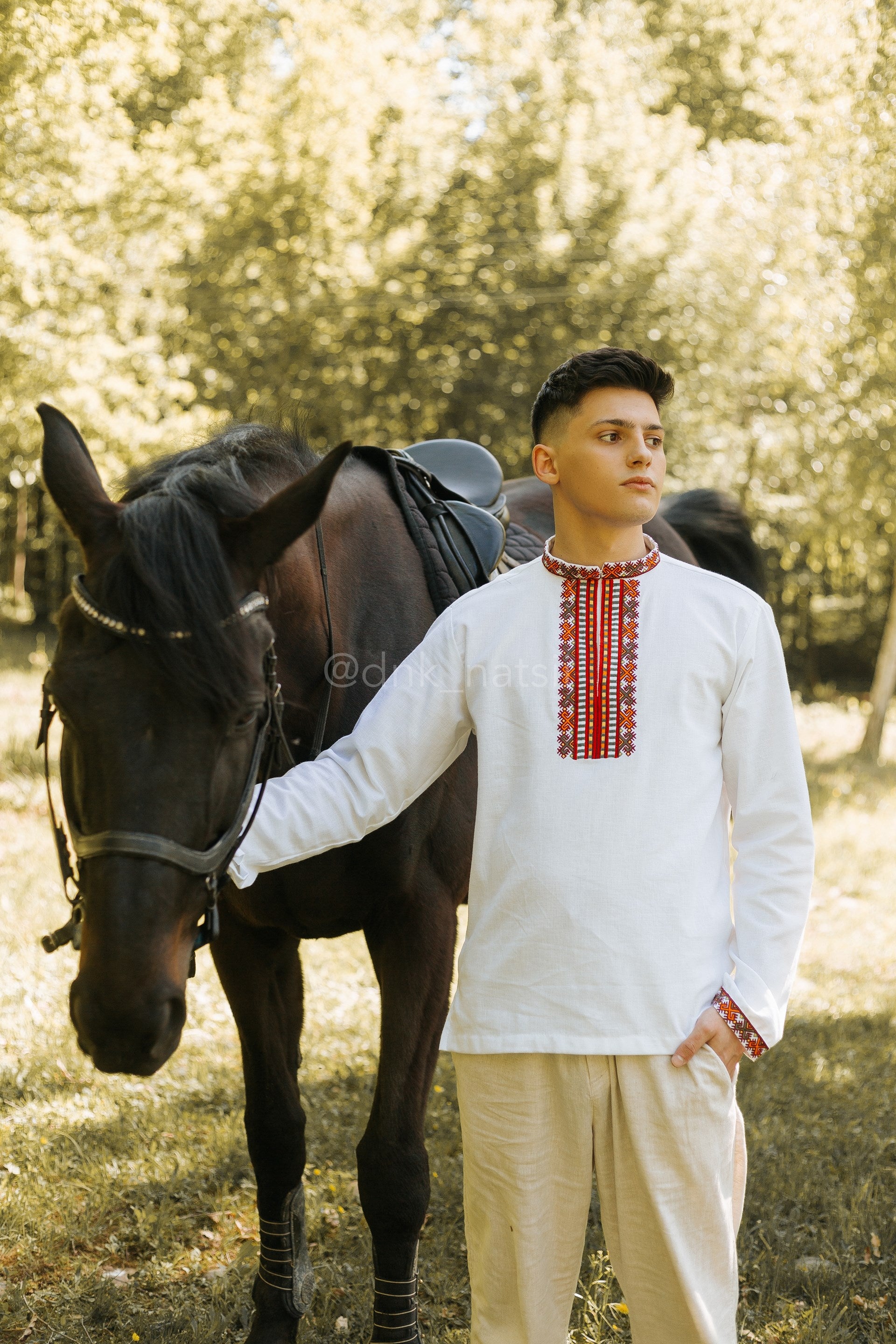 Вишиванка чоловіча "Закарпатська (1)"(біла)