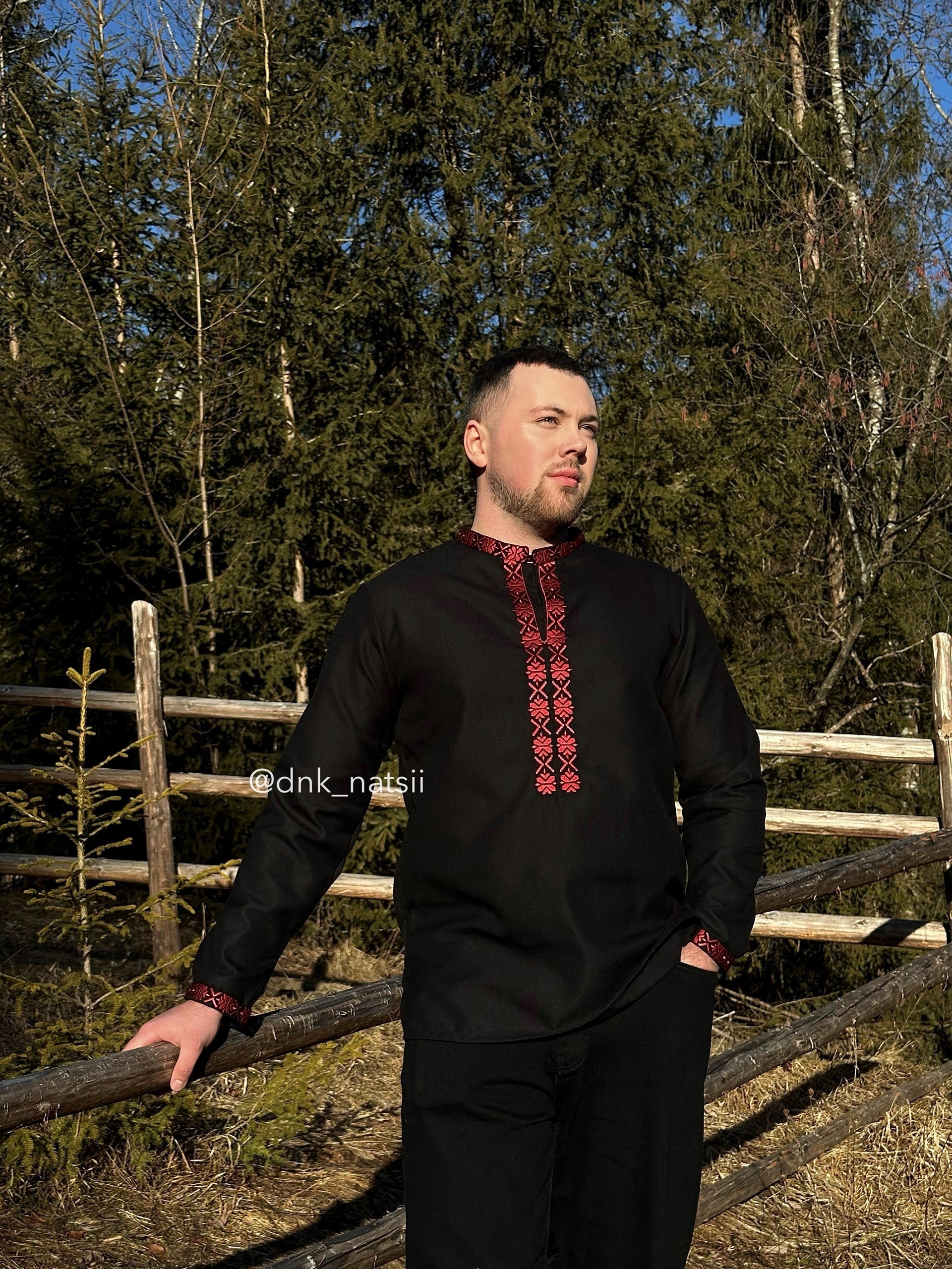 Вишиванка чоловіча "Княжа (4)"(чорна)