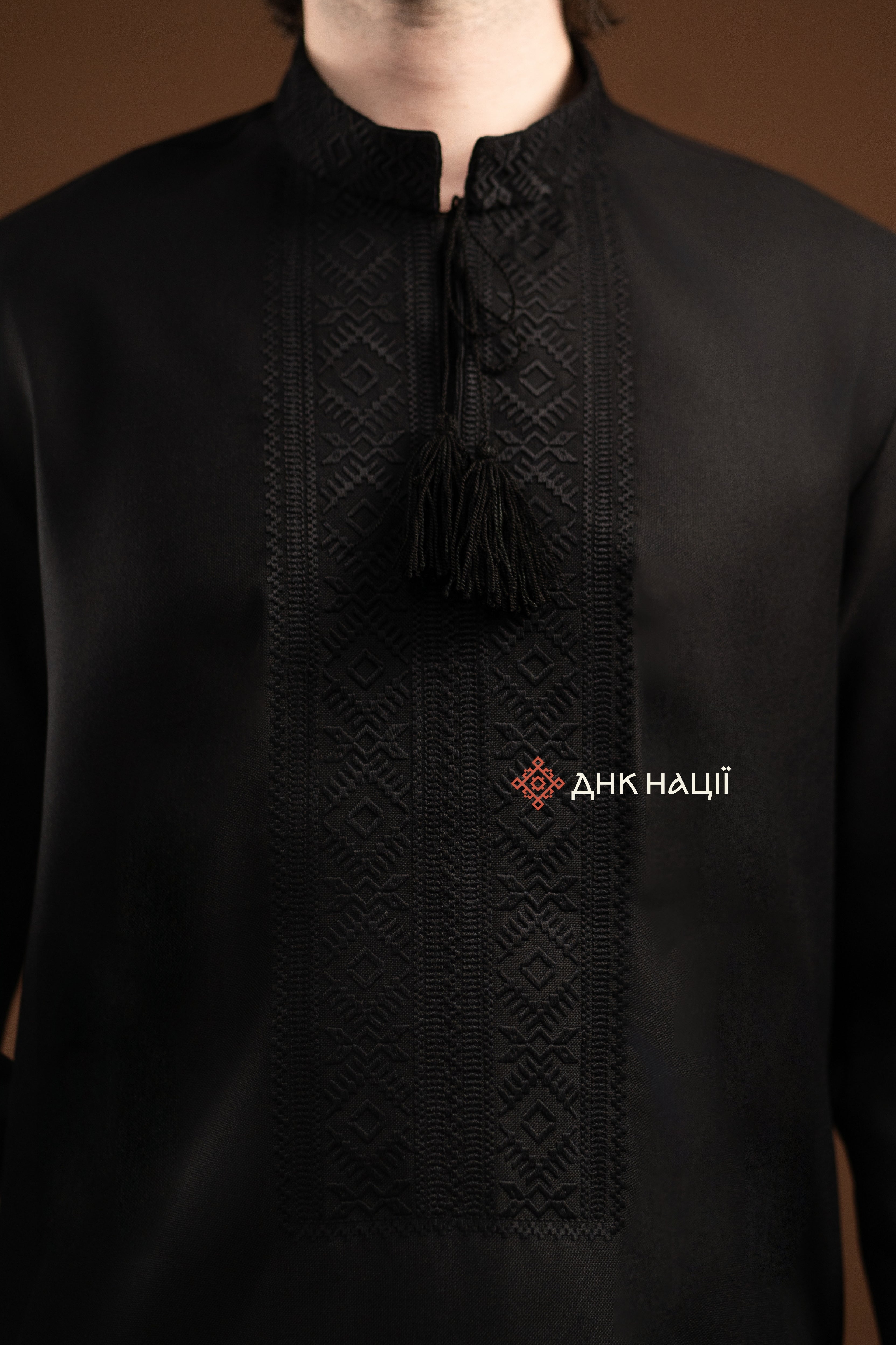 Men's Vyshyvanka "Desna (2)" (black)