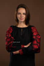 Вишиванка жіноча "Княжа (4)"(чорна)