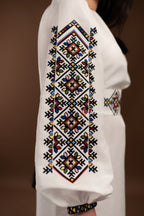 Embroidered Dress "Berehynia (2)" (white)