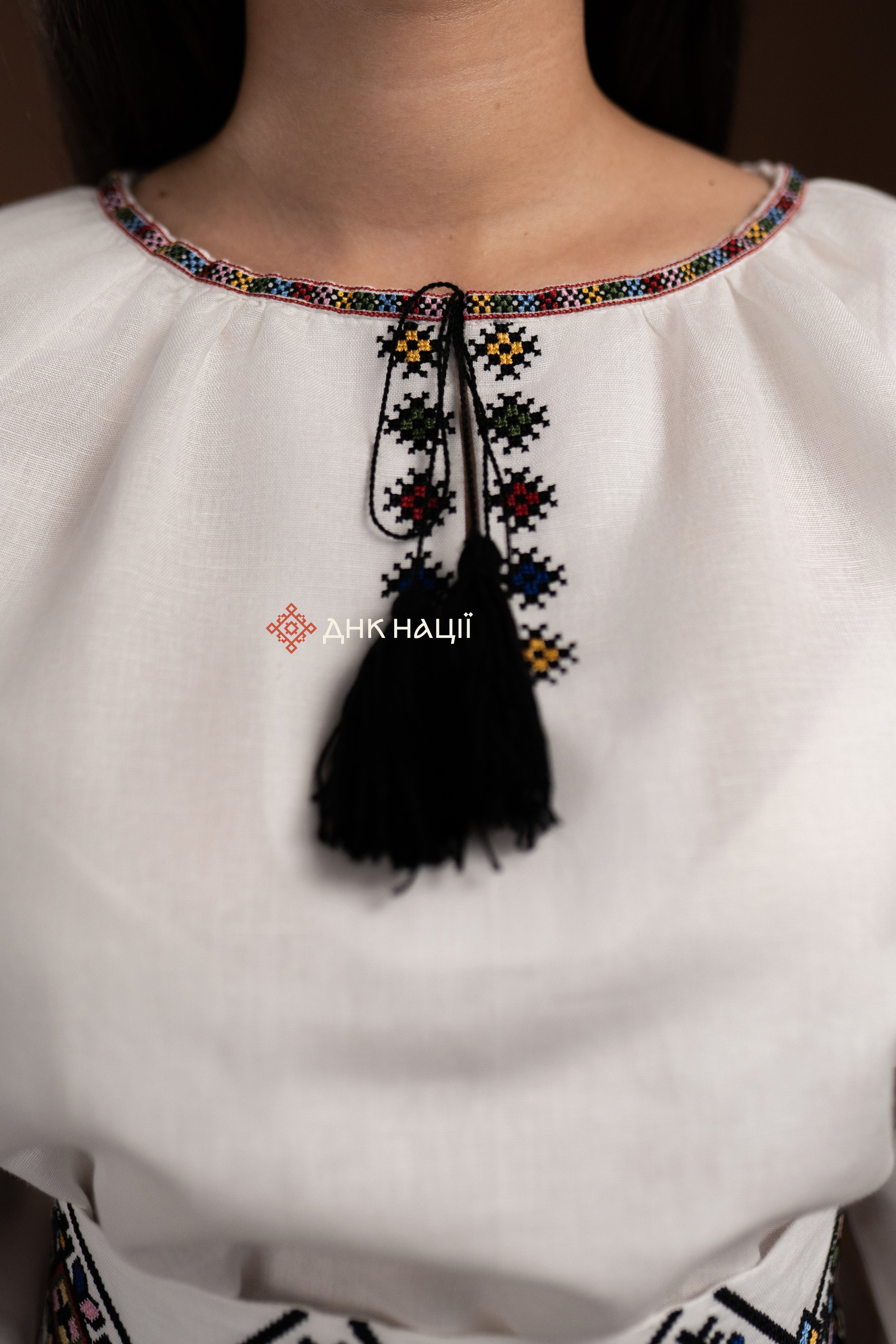 Embroidered Dress "Berehynia (2)" (white)
