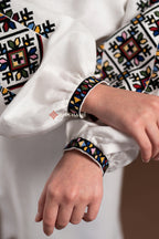 Embroidered Dress "Berehynia (2)" (white)