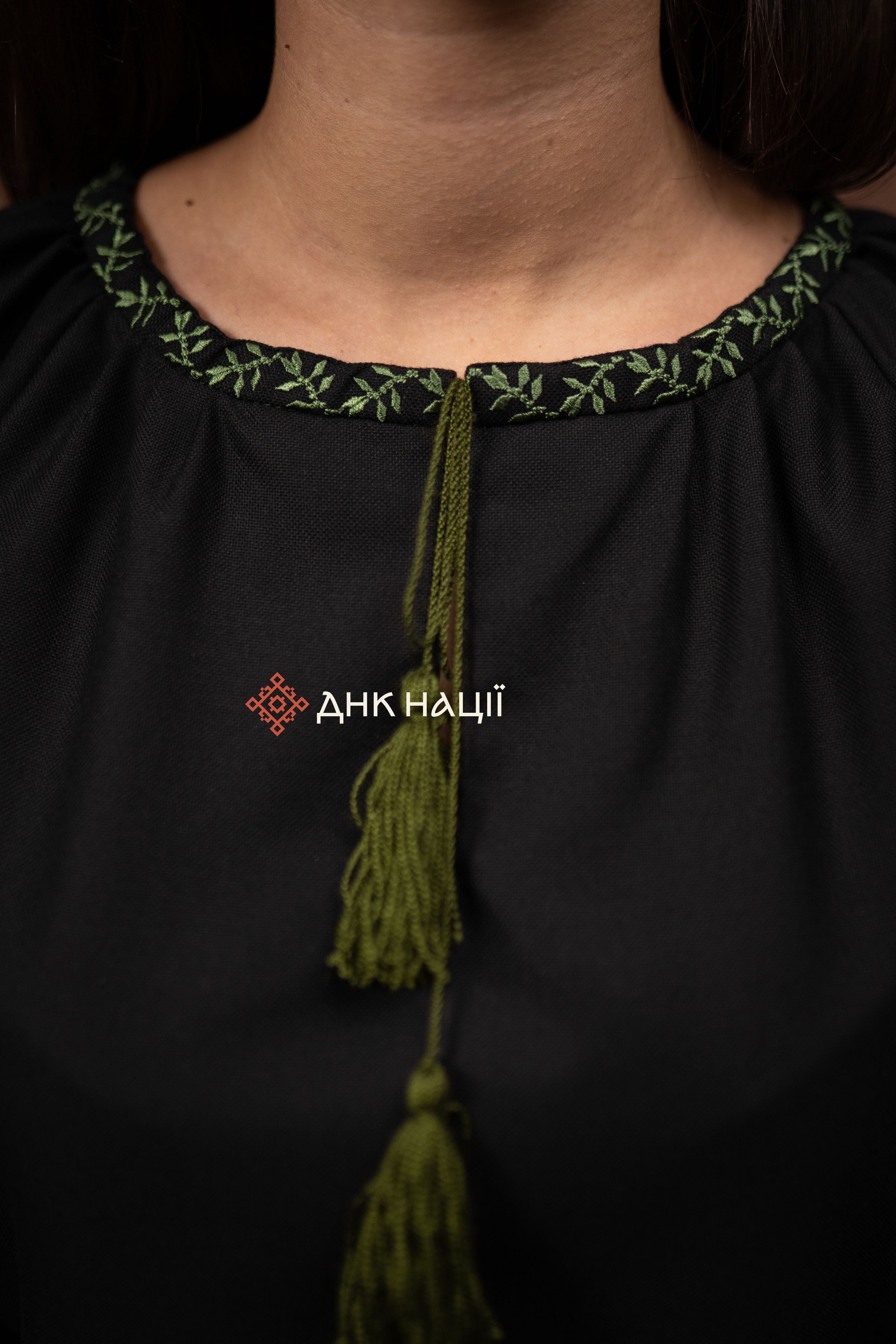 Women’s Embroidered Blouse “Leliia (3)” (Black)