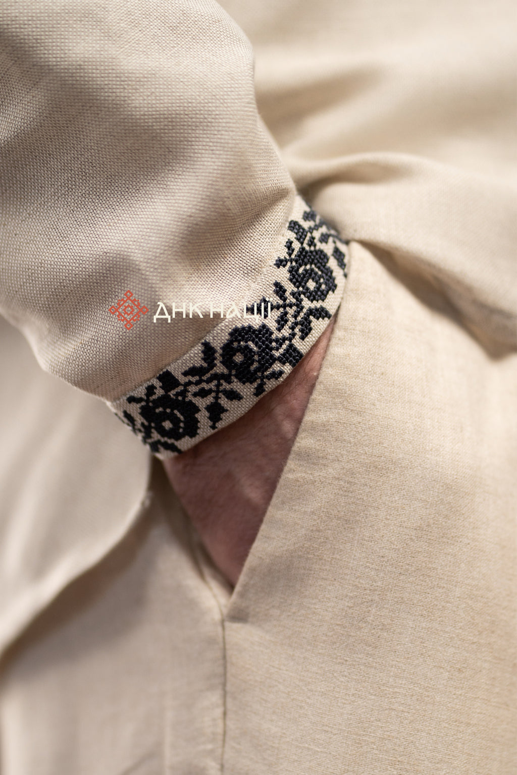 Men's Vyshyvanka "Zakvitchana (1)" (grey)