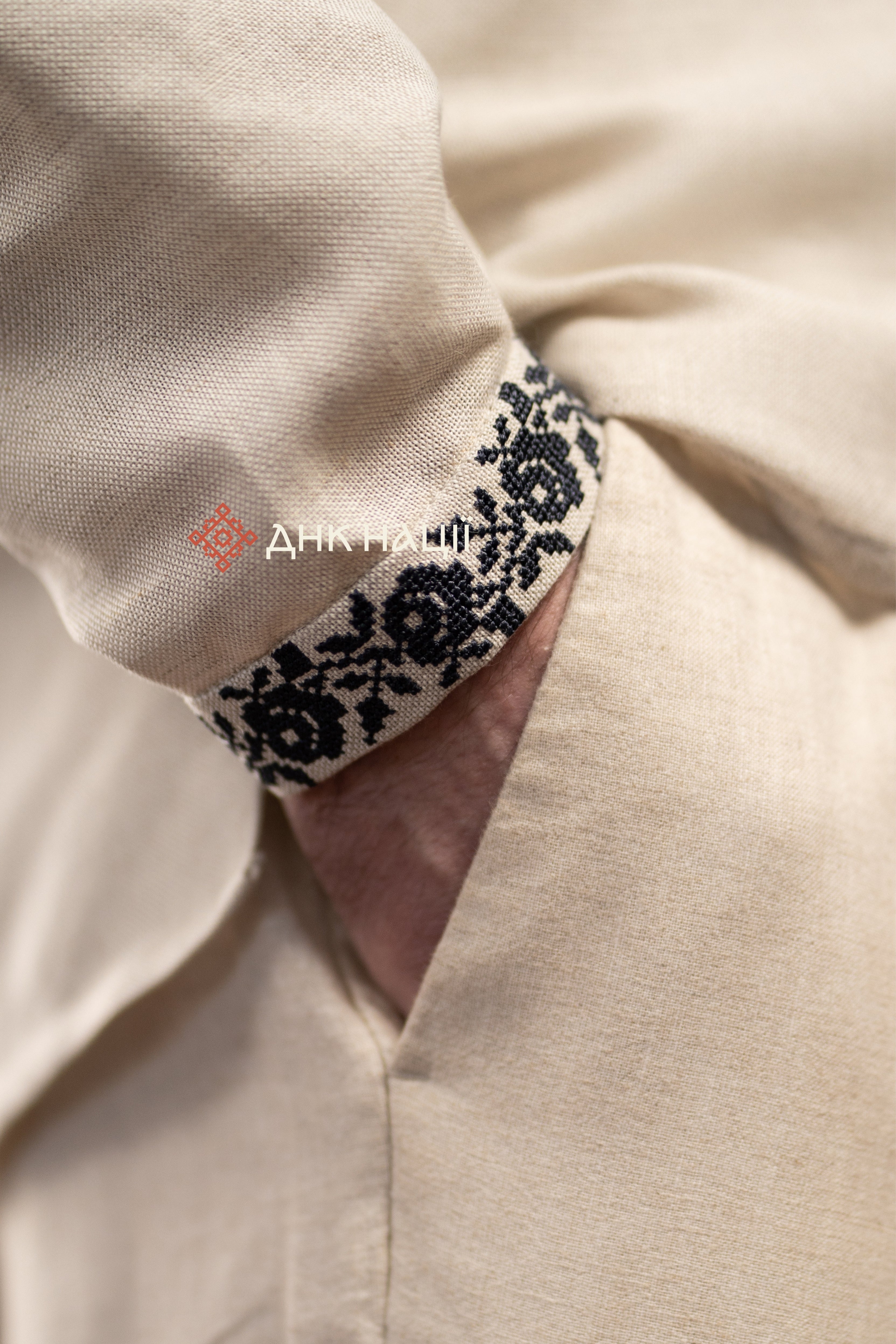 Men's Vyshyvanka "Zakvitchana (1)" (grey)