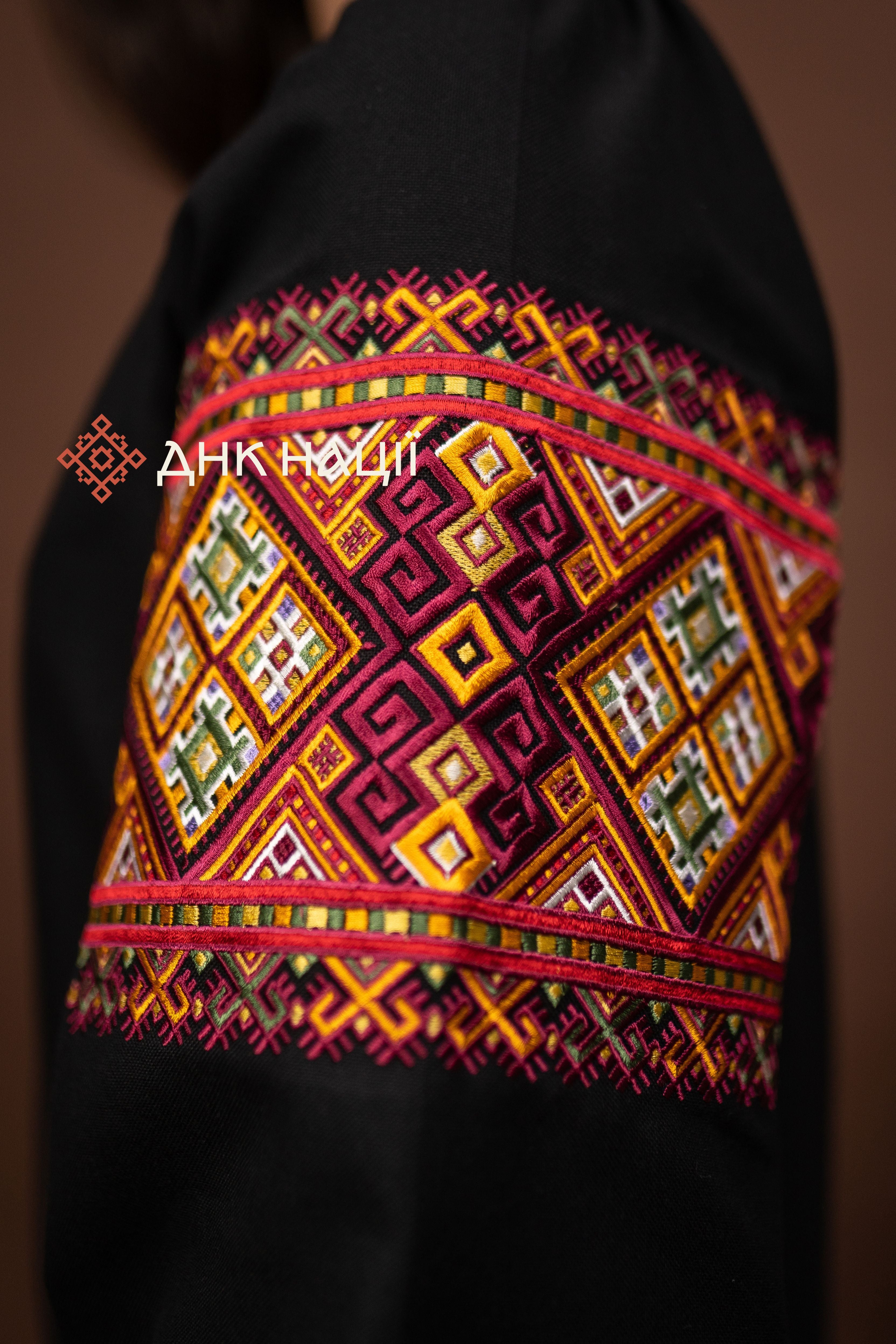 Women’s Embroidered Blouse “Bystrytsia (3)” (Black)