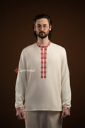 Men's Vyshyvanka "Knyazha (1)" (milky-white)