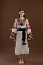 Вишита сукня "Рута (2)"(сіра)