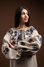 Embroidered Dress “Zakvitchana (1)” (Gray)