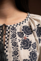 Embroidered Dress “Zakvitchana (1)” (Gray)