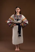 Вишита сукня "Рута (2)"(сіра)