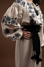 Embroidered Dress “Zakvitchana (1)” (Gray)